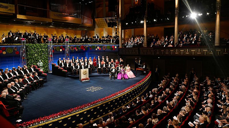 Ceremonia de entrega de los premios Nobel en Estocolmo