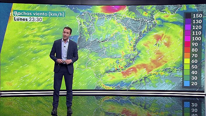 Precipitaciones localmente fuertes o persistentes en el sur y suroeste peninsular