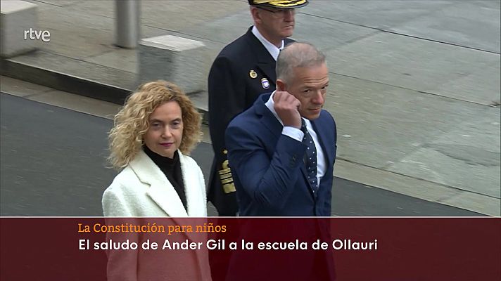 Ander Gil saluda a la escuela de Ollauri