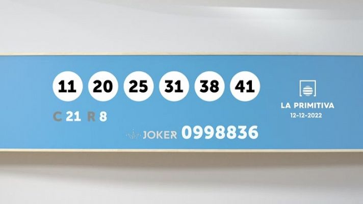 SELAE - Sorteo de la Lotería Primitiva y Joker del 12/12/2022