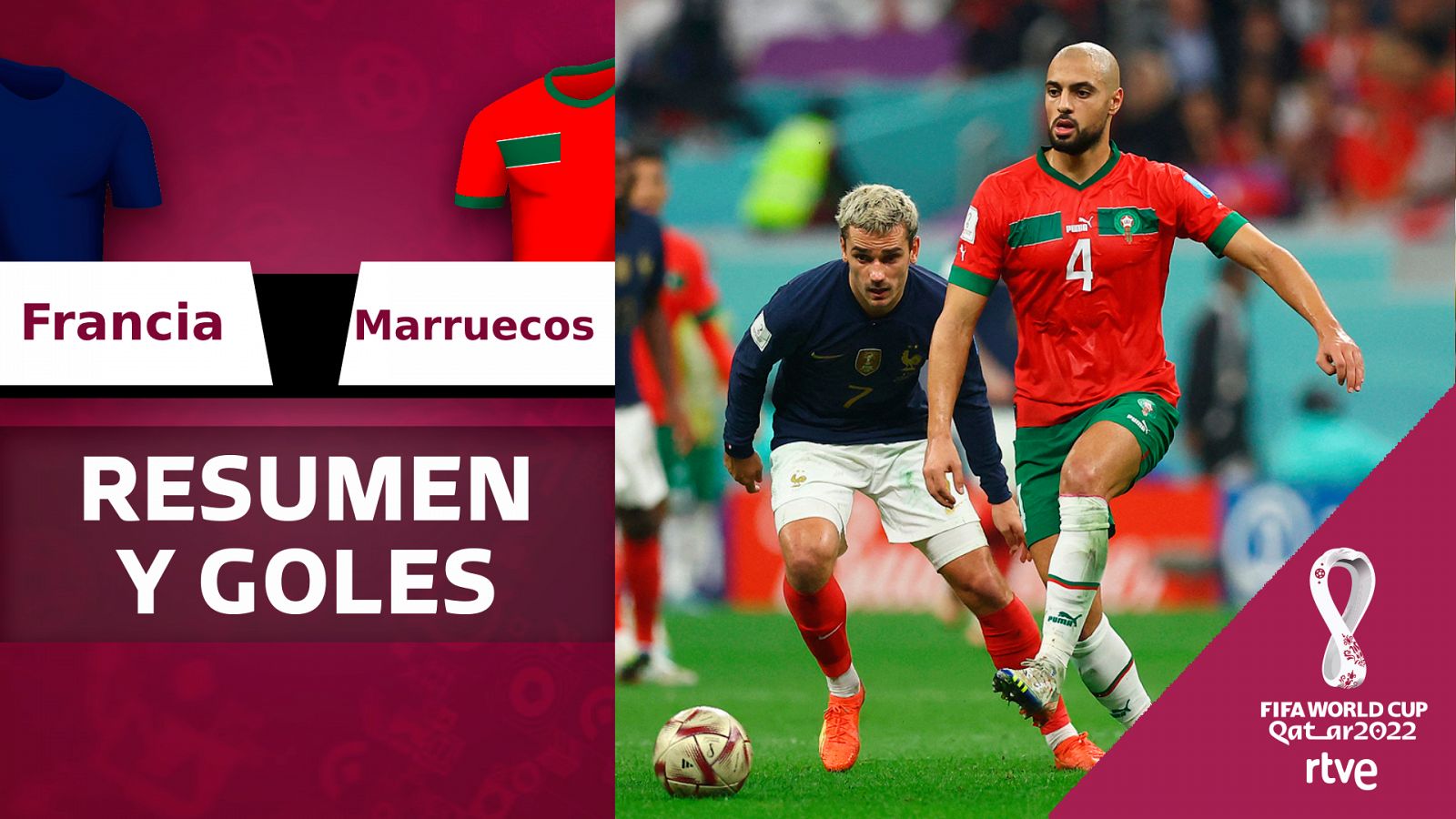 Francia - Marruecos: resumen y goles. Ver en RTVE Play