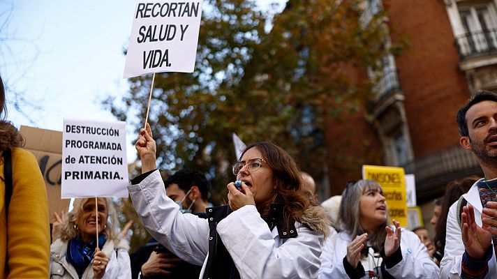 Encierro por la huelga de Atención Primaria en Madrid