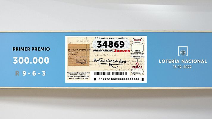 SELAE - Sorteo de la Lotería Nacional del 15/12/2022