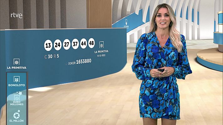 Loterías - Sorteo de la Lotería Nacional, Bonoloto, Primitiva y Jóker del 15/12/2022