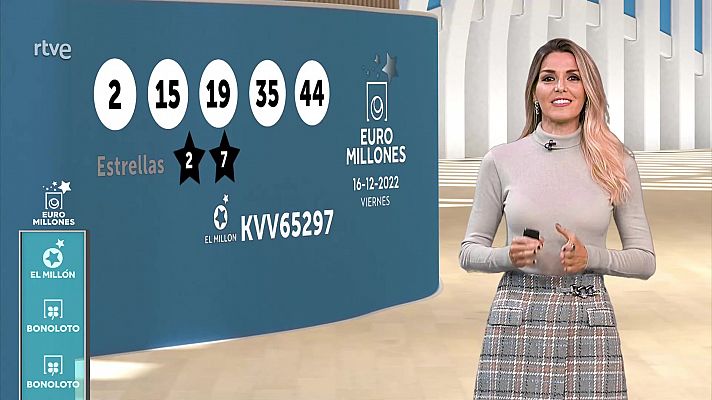 Loterías - Sorteo de la Bonoloto y Euromillones del 16/12/2022