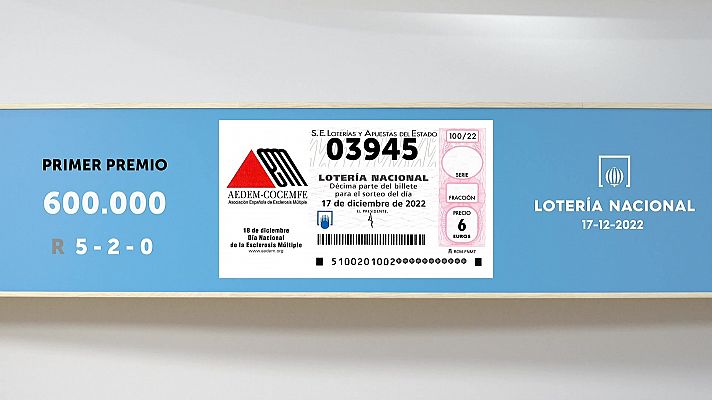 SELAE - Sorteo de la Lotería Nacional del 17/12/2022