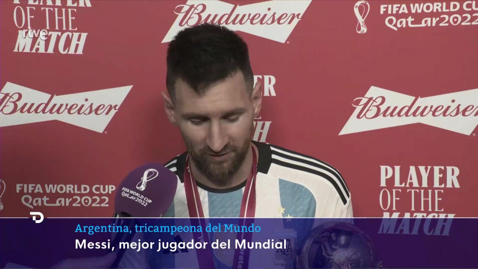 Leo Messi: ''Quera retirarme ganando el Mundial y gracias a Dios lo pude conseguir''