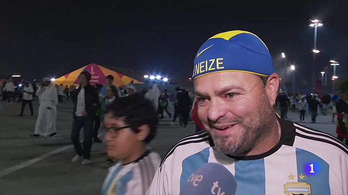 La afición argentina vive una locura en Catar              