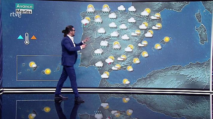 El tiempo - Intervalos de viento fuerte y rachas muy fuertes en el litoral de Galicia, cordillera Cantábrica y norte de Navarra