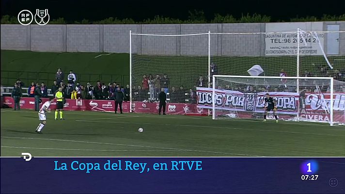 Telediario 1 - El Rayo sufre en Copa pero avanza junto a Real Sociedad, Sevilla, Osasuna y Valladolid