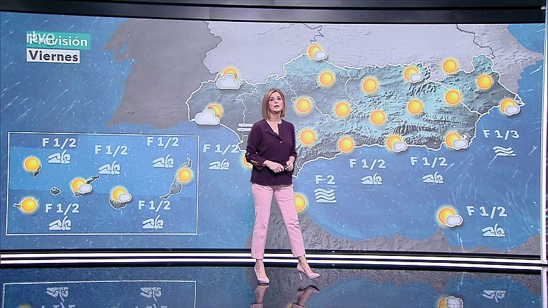 Se esperan cielos nubosos en Galicia, la Meseta y buena parte de Andalucía, aunque tenderán a abrirse grandes claros al sur del Guadiana - ver ahora