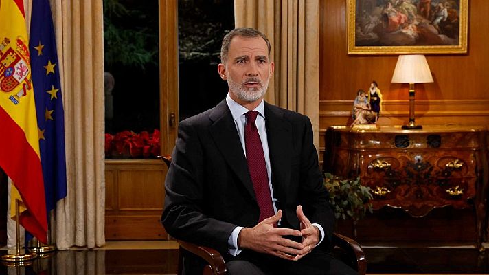 Telediario Fin de Semana - PSOE y PP aplauden el "acertado" mensaje de Navidad de Felipe VI, "decepcionante" para Podemos