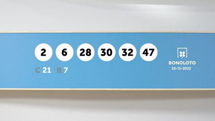 SELAE - Sorteo de la Lotería Bonoloto del 25/12/2022