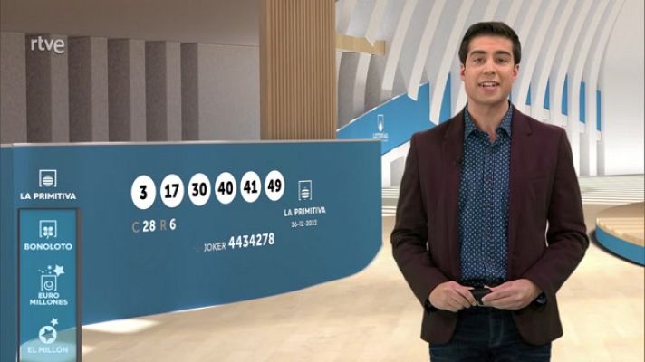 Loterías - Sorteo de la Bonoloto y Primitiva del 26/12/2022