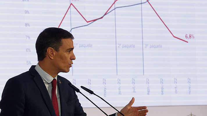 Telediario 1 - Sánchez hace balance del año y rechaza un futuro referéndum en Cataluña
