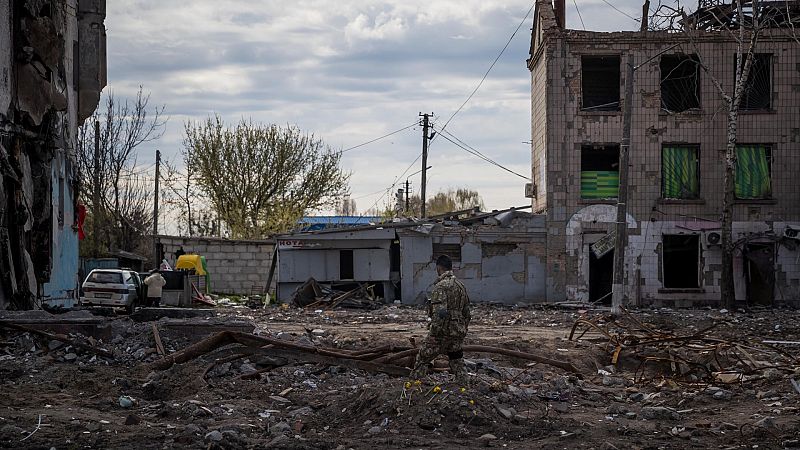 La ciudad de Borodianka, en ruinas tras la ocupación rusa