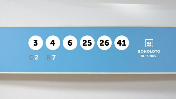 SELAE - Sorteo de la Lotería Bonoloto del 28/12/2022