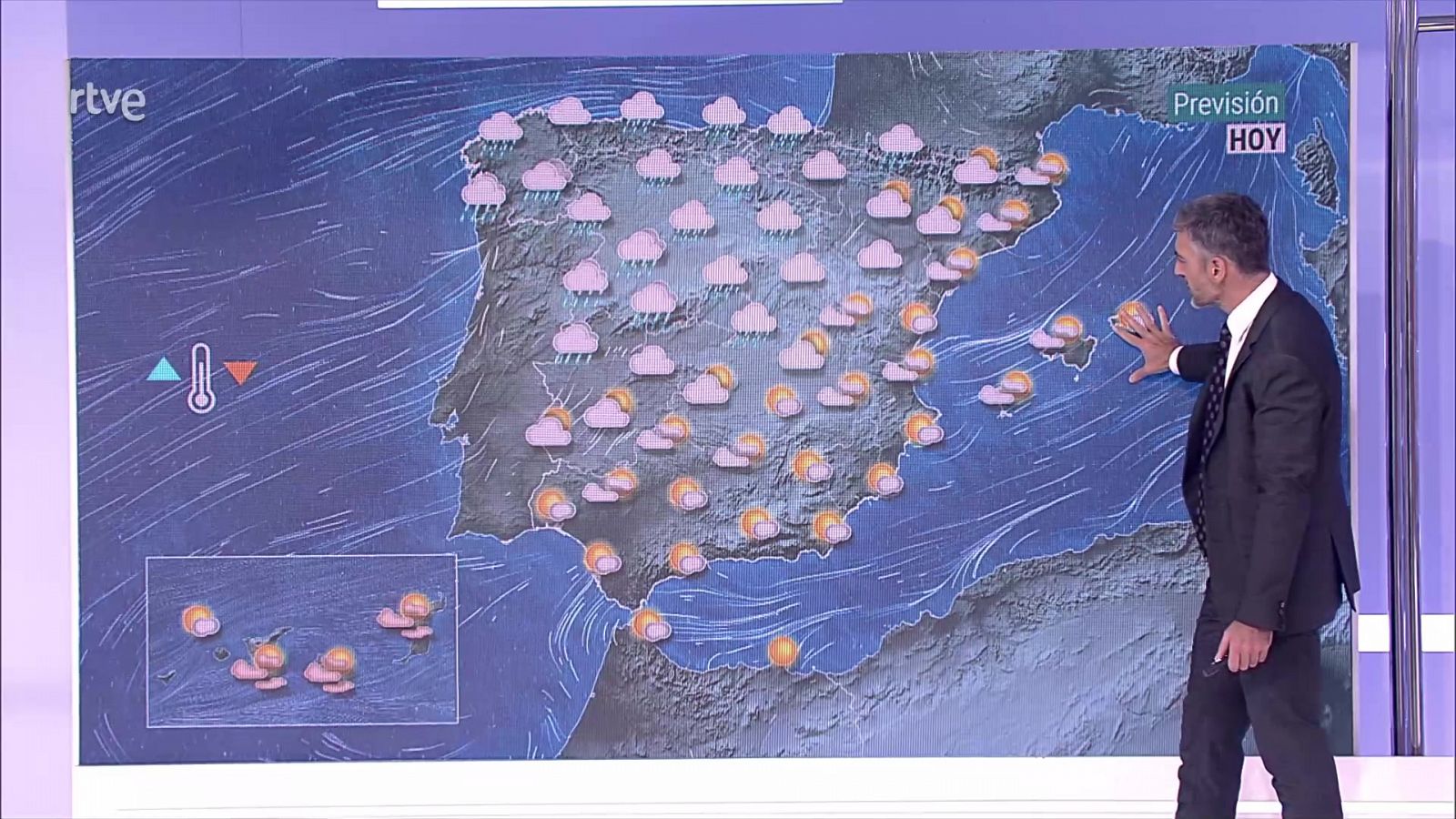 Precipitaciones localmente persistentes en el suroeste de Galicia - ver ahora