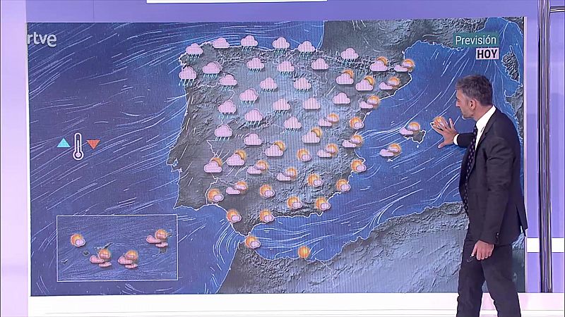 Precipitaciones localmente persistentes en el suroeste de Galicia - ver ahora