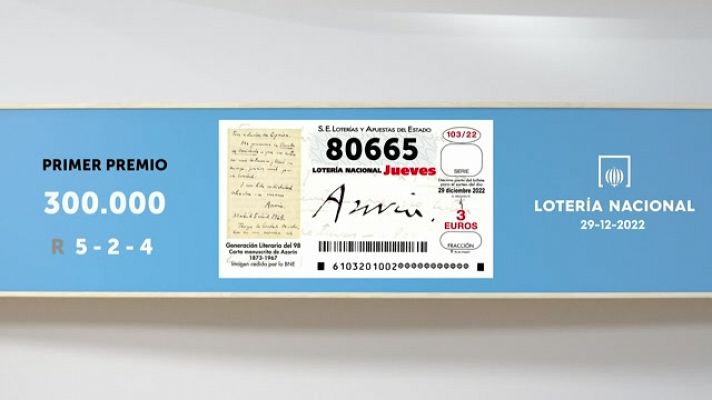 SELAE - Sorteo de la Lotería Nacional del 29/12/2022