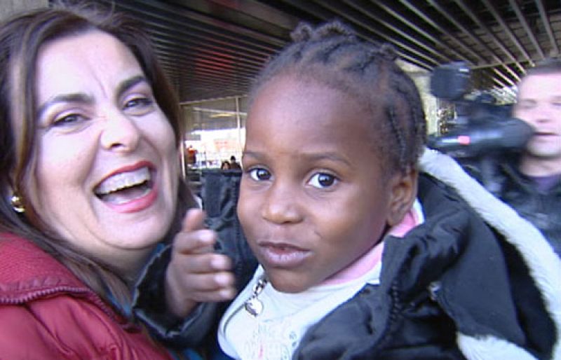 Tres de los niños haitianos adoptados por familias españolas