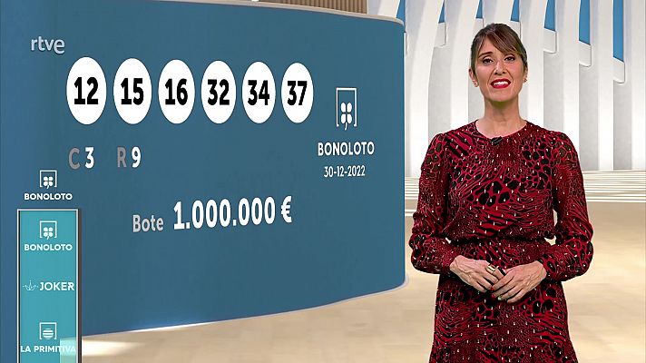 Loterías - Sorteo de la Bonoloto y Euromillones del 30/12/2022