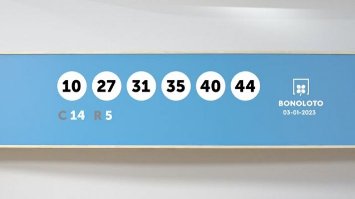 SELAE - Sorteo de la Lotería Bonoloto y Euromillones del 03/01/2023