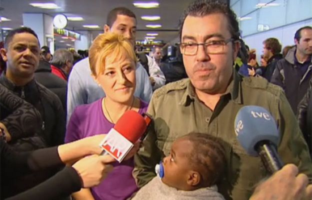 Llegan niños haitianos a España