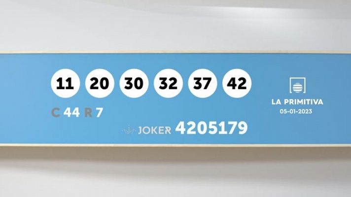 SELAE - Sorteo de la Lotería Primitiva y Joker del 05/01/2023