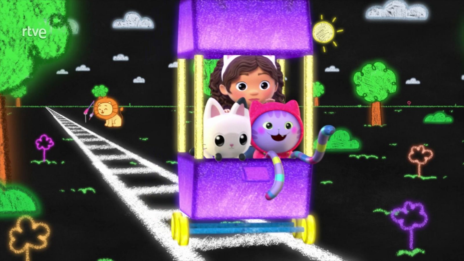 El tren luminoso - La casa de muñecas de Gabby | Ver