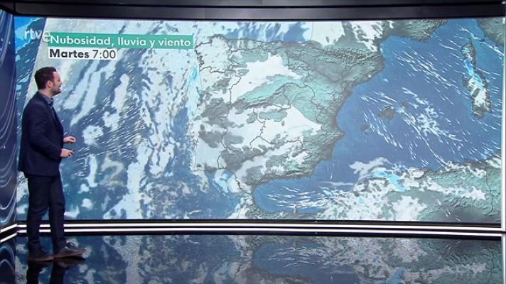 El tiempo - Vientos de componente oeste con intervalos fuertes y rachas muy fuertes en los litorales cantábricos y mediterráneos