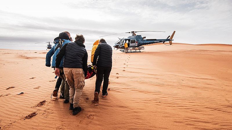 Dakar 2023 | Barreda abandona el Dakar en helicptero y Sainz se estrella contra una duna