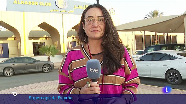 Telediario 1 - El Real Madrid, preparado para superar al Valencia en Supercopa