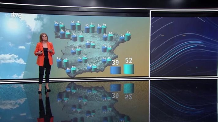 Las temperaturas máximas bajarán en Baleares y el litoral de Valencia y Murcia, pero subirán en las montañas del este de Andalucía y en buena parte de la mitad norte peninsular