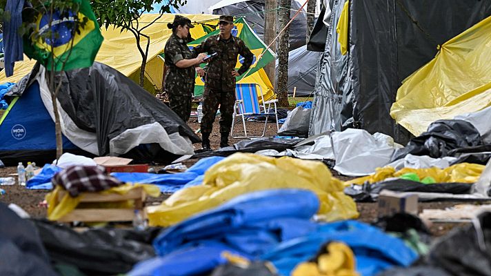 Carpas vacías en los campamentos de los bolsonaristas que asaltaron el poder en Brasil