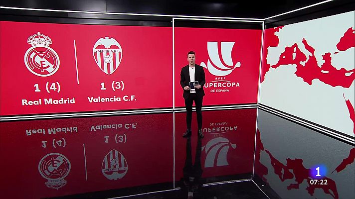 Telediario Matinal - Camavinga y Lucas Vázquez terminan lesionados en la Supercopa