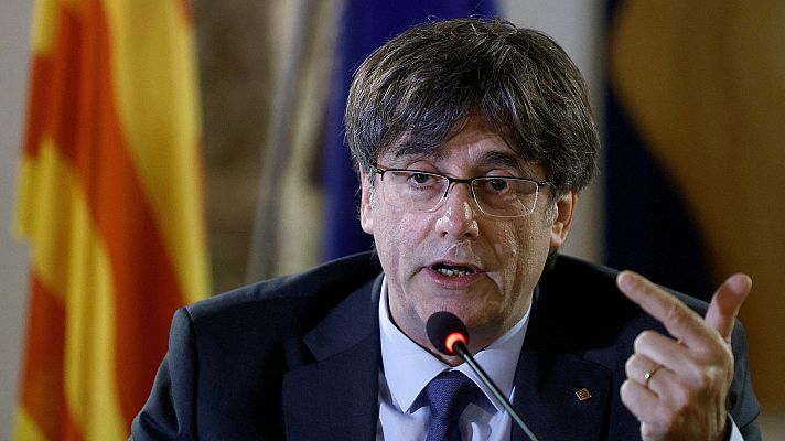 Telediario 1 - Llarena retira la sedición a Puigdemont pero mantiene su procesamiento por malversación y desobediencia