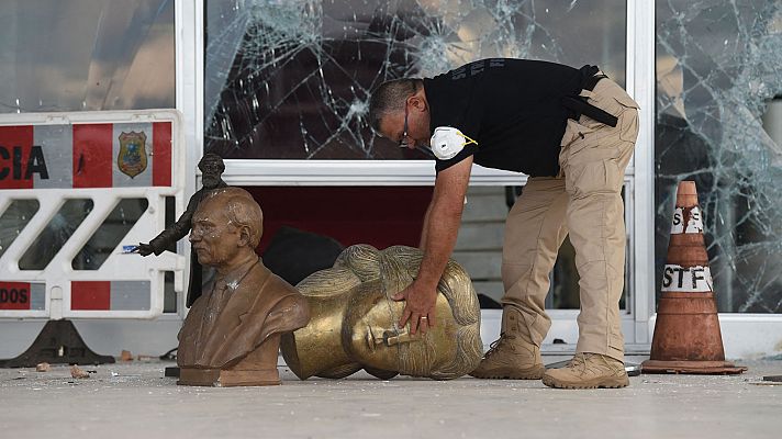 Telediario 2 - Perdidas millonarias de patrimonio en el asalto al poder en Brasil