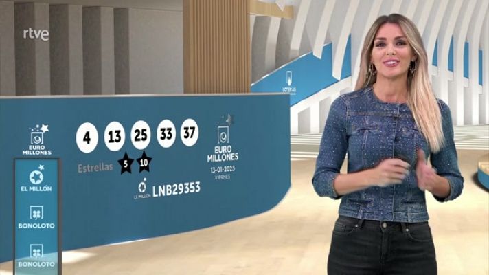 Loterías - Sorteo de la Bonoloto y Euromillones del 13/01/2023