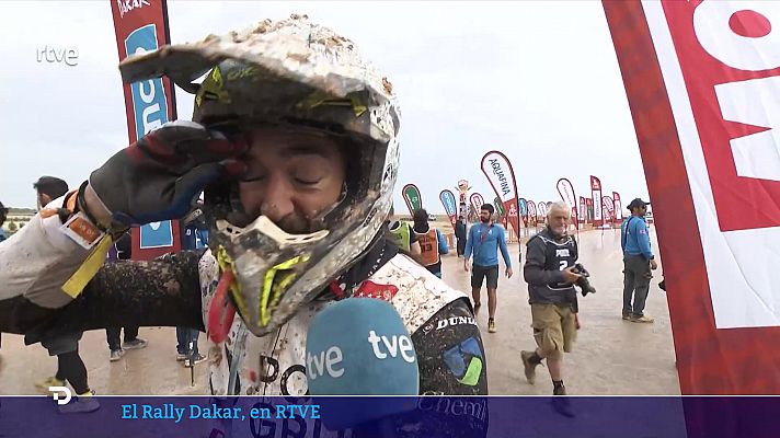 Javi Vega, emocionadísimo tras su 2º puesto en Originals en el Dakar