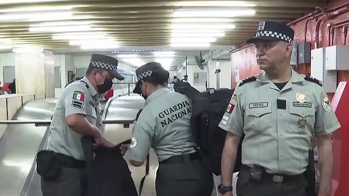 Telediario 2 - El presidente de México ha desplegado más de 6.000 Guardias Nacionales tras un aumento de la inseguridad