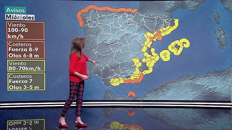 Vientos fuertes o con intervalos fuertes casi generalizados en la Península y Baleares - ver ahora