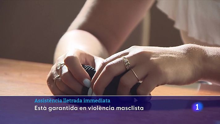 L'Informatiu - 3 de cada 4 dones que posen una denúncia per violència masclista reben assistència d'un advocat del torn d'ofici