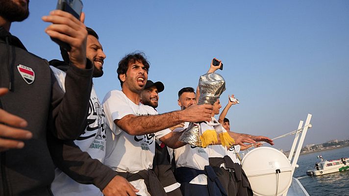 Irak celebra la victoria en la Copa del Golfo de fútbol