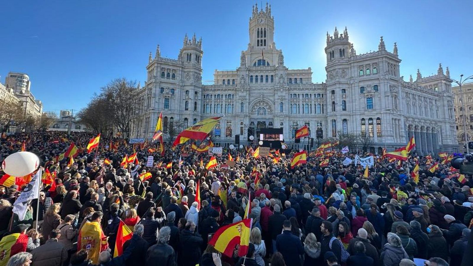 Manifestación en Madrid contra la política de Pedro Sánchez