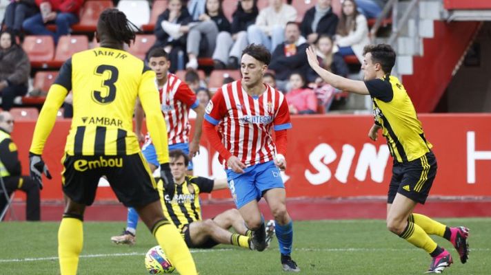 Sporting  de Gijón - Zaragoza:  resumen del partido de Segun