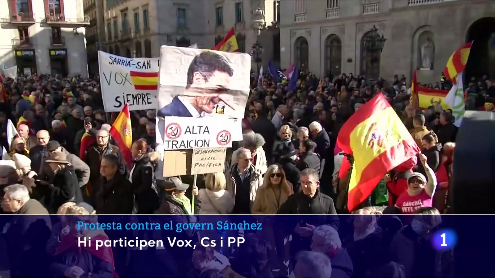 Protesta contra el govern Sánchez