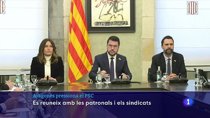 El Govern reuneix els agents socials per pressionar el PSC sobre els pressupostos