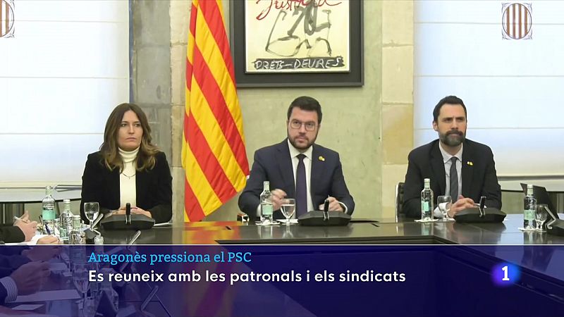 El Govern reuneix els agents socials per pressionar el PSC sobre els pressupostos