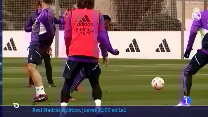 Telediario 1 - Ancelotti recupera a Alaba para el derbi copero frente al Atlético
